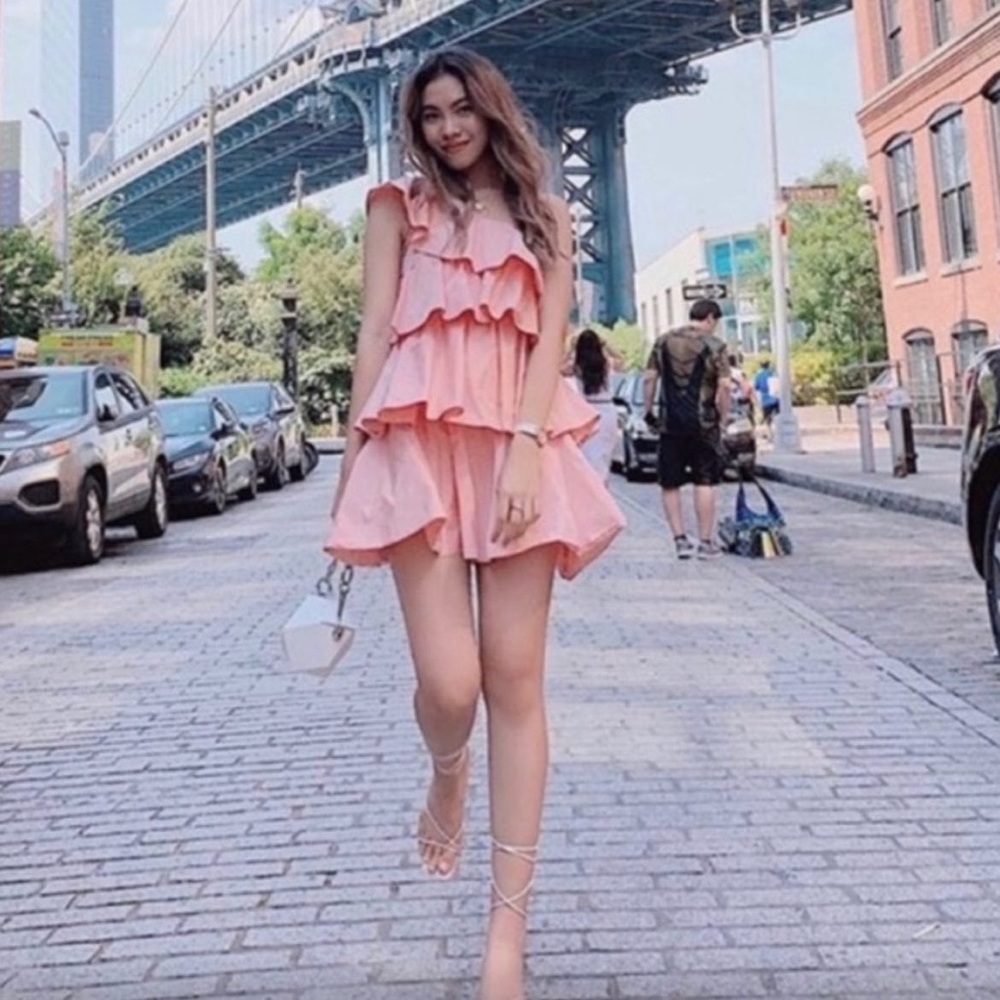 Zara PINK RUFFLE DRESS - Picture 5 of 15